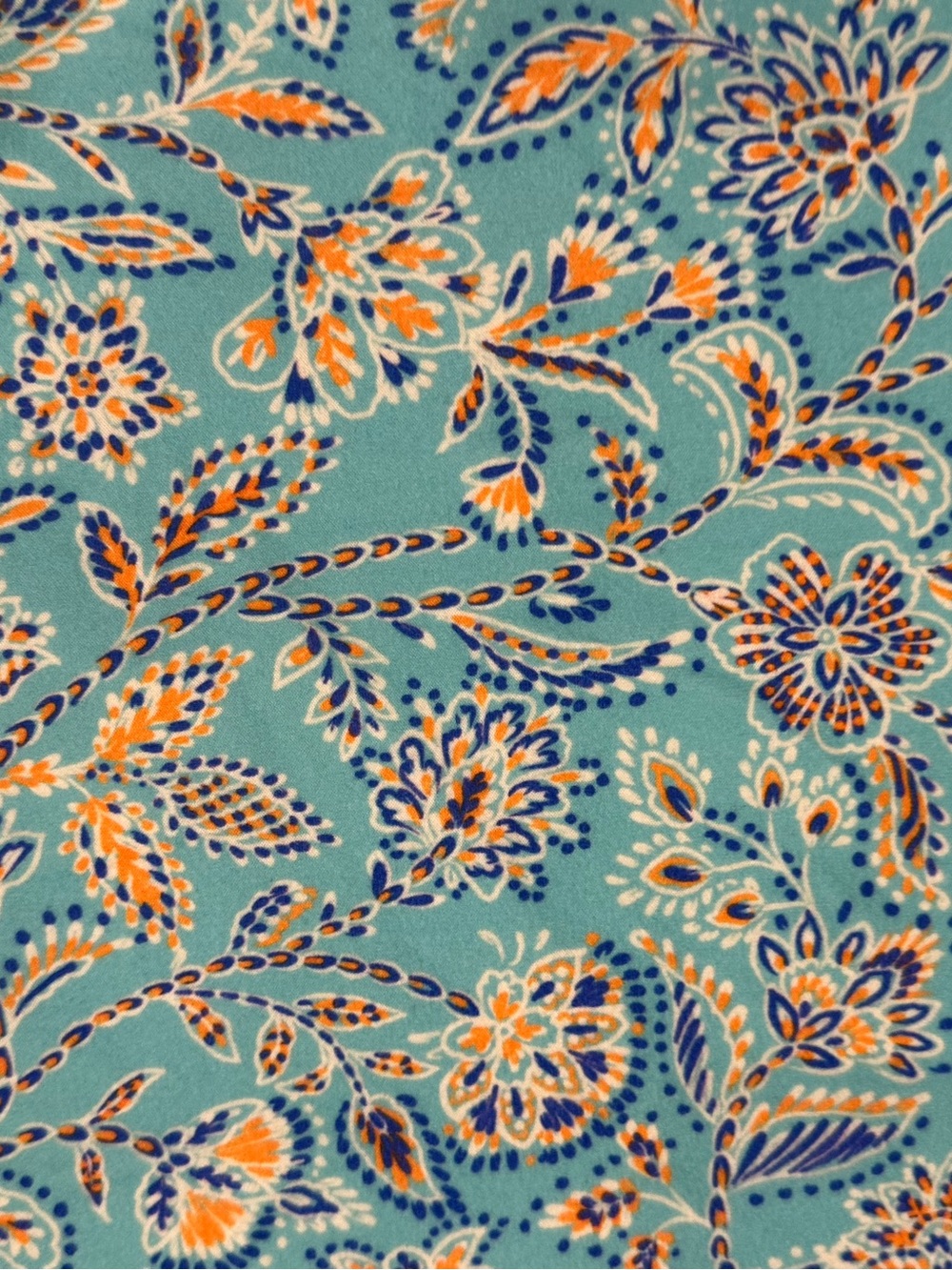 Women's Blue Floral V-Neck Midi Dress - Picture 3 of 6